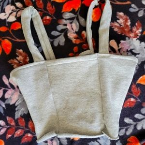 Cropped Grey Sweatshirt Tank